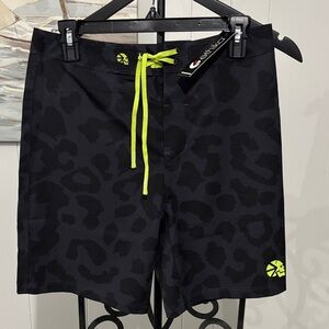 New Ethika Black Leopard Print Swim size small